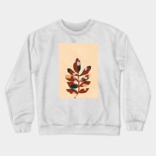 Abstract Leaf Botanical Artwork, Modern, Minimal Crewneck Sweatshirt